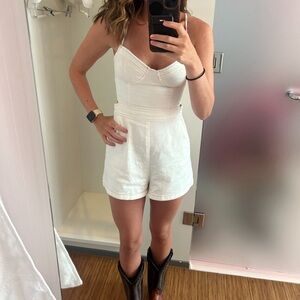 small brand new white romper